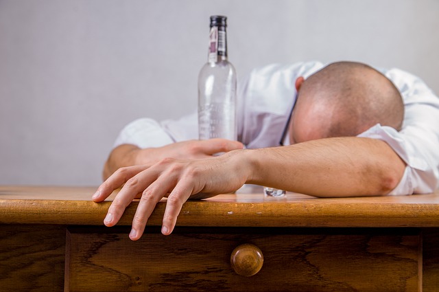 spící alkoholik